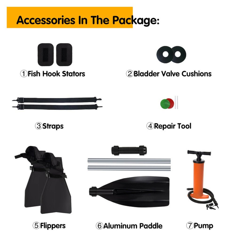 Inflatable Fishing Float Tube Boat With Pump & Fish Measure Ruler, 4.5FT (98736425)