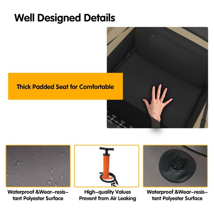 Inflatable Fishing Float Tube Boat With Pump & Fish Measure Ruler, 4.5FT (98736425)