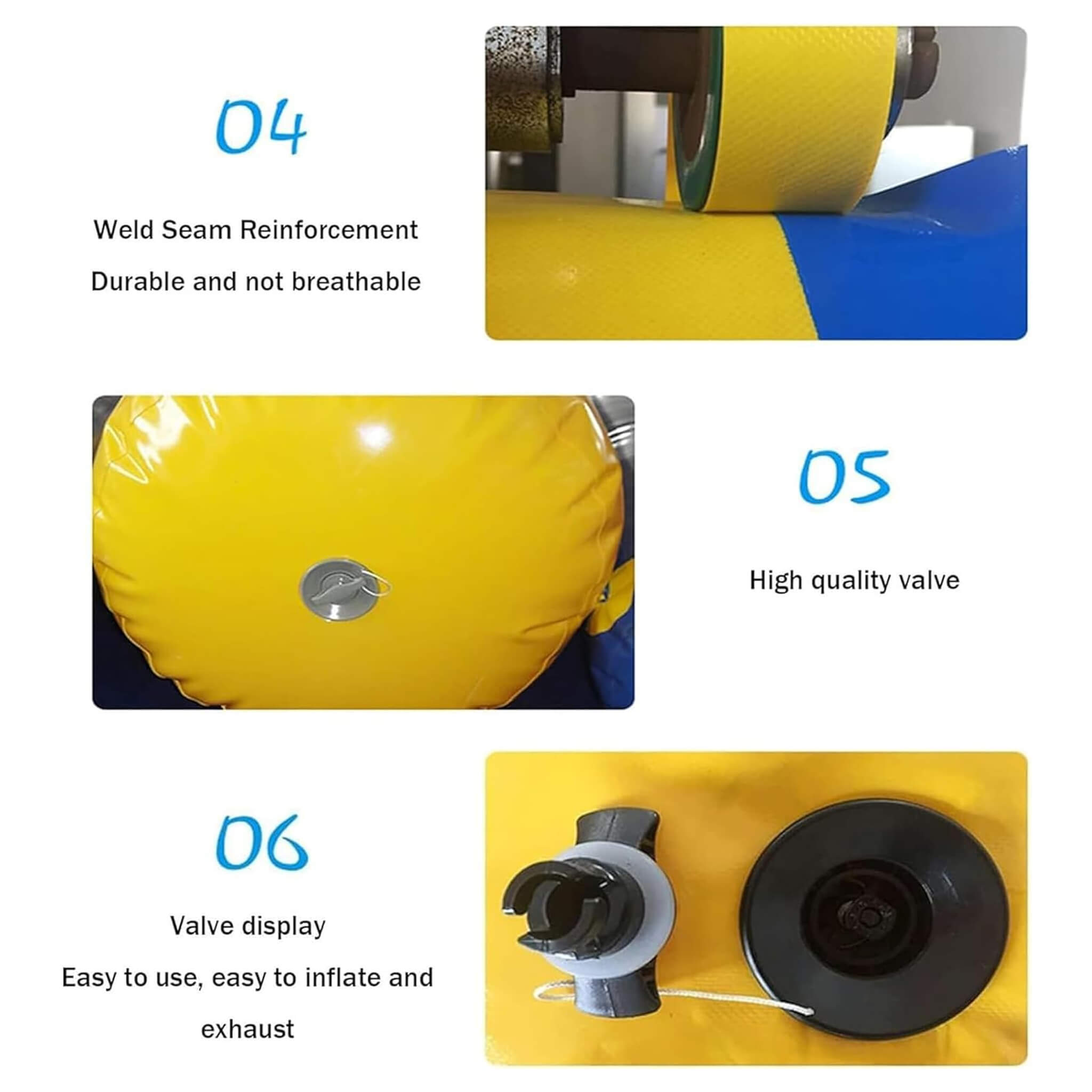 Large Inflatable Wall Climbing Bouncer With Slides And Air Pump For Pools, Lakes And Rivers