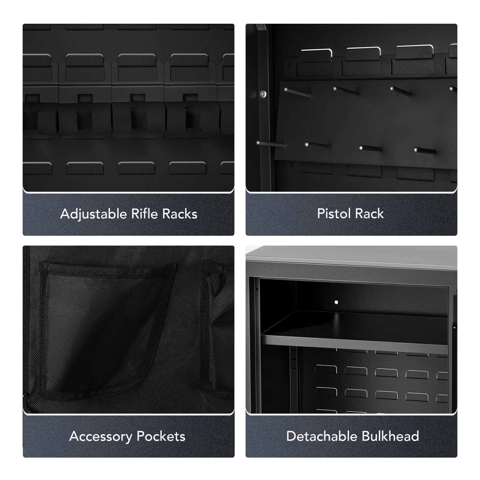 Large Unassembled Heavy Duty Steel Gun Safe For Home Rifles And Pistols With Digital Lock, 55" (97435182)