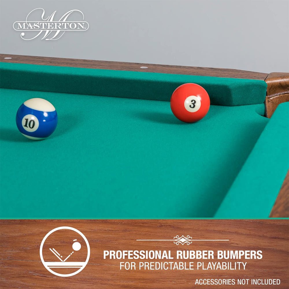 Masterton Premium Bar-Size Burgundy Billiard Pool Table For Game Rooms, 87" (92714635)