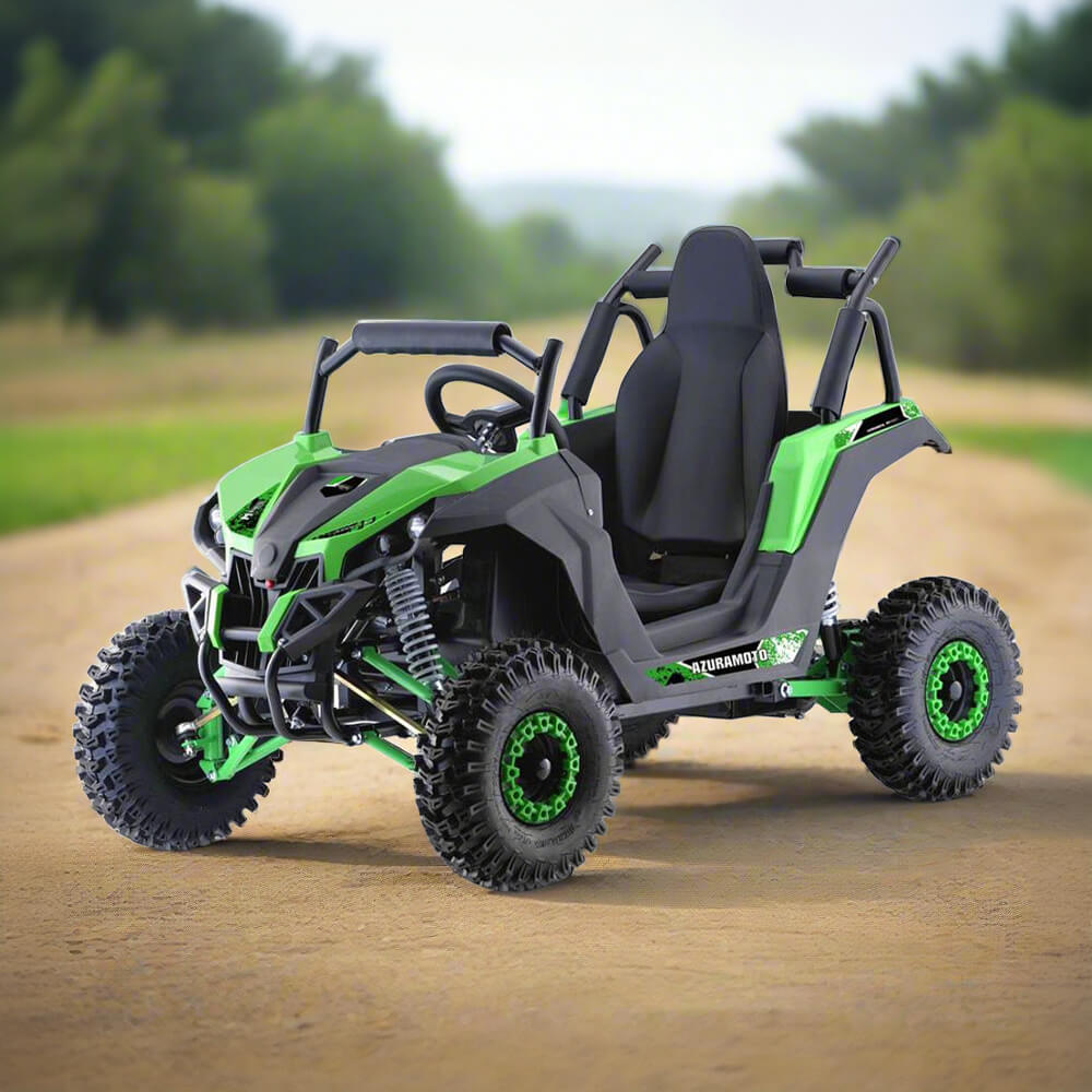 MotoTec Raider 1200W 48V/12AH Kids Electric Full Suspension UTV, Green (95476283)