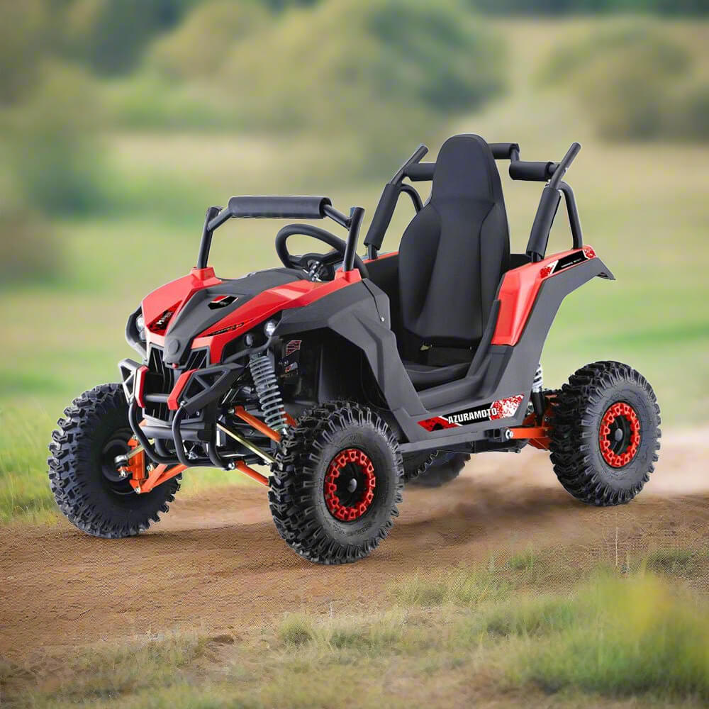 MotoTec Raider 1200W 48V/12AH Kids Electric Full Suspension UTV, Red (91735260)