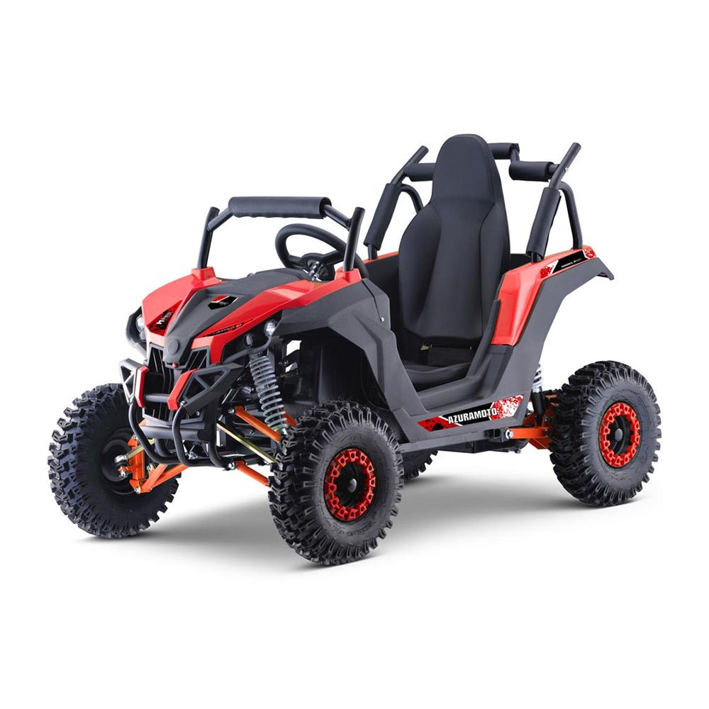 MotoTec Raider 1200W 48V/12AH Kids Electric Full Suspension UTV, Red (91735260)