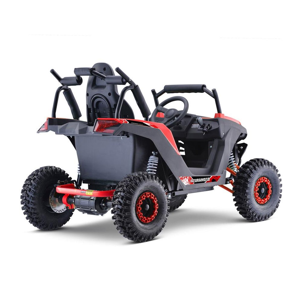 MotoTec Raider 1200W 48V/12AH Kids Electric Full Suspension UTV, Red (91735260)