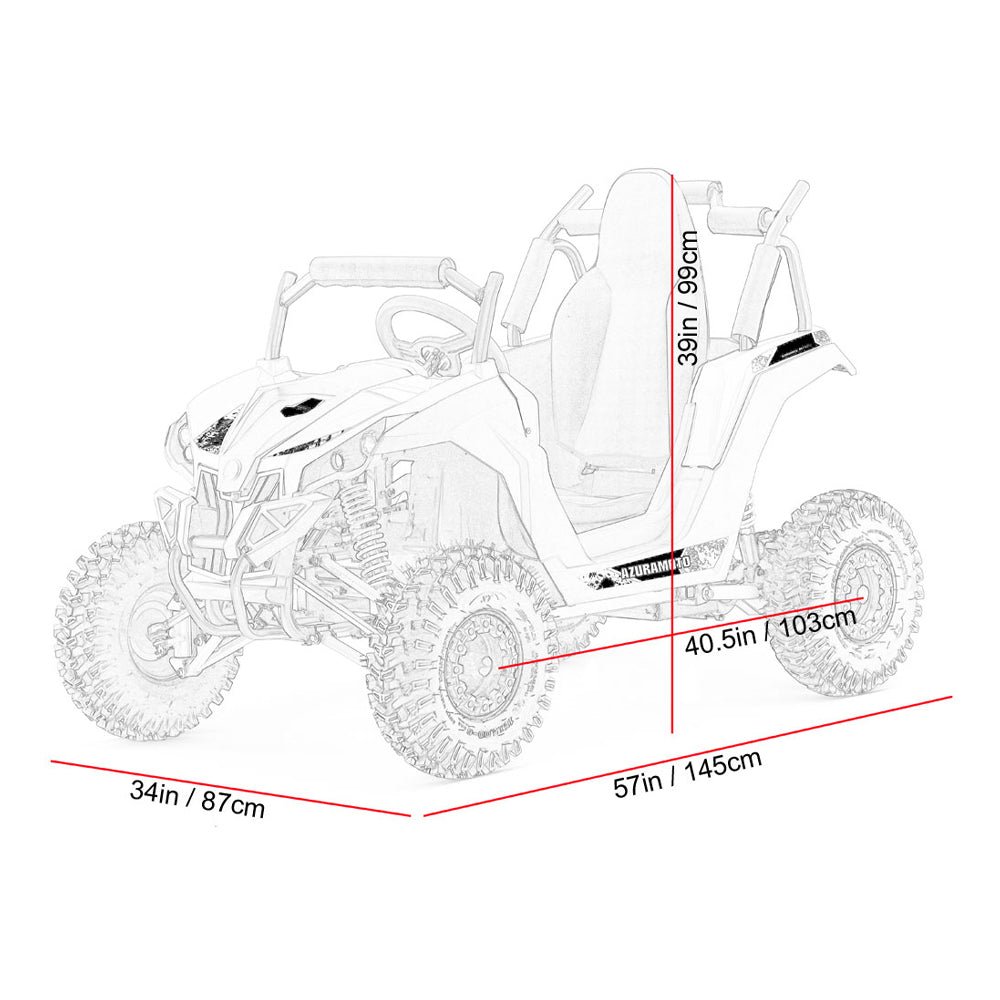 MotoTec Raider 1200W 48V/12AH Kids Electric Full Suspension UTV, Red (91735260)