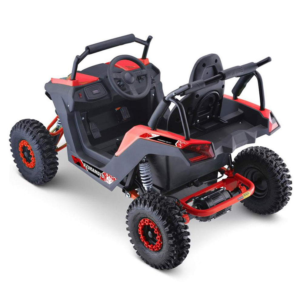 MotoTec Raider 1200W 48V/12AH Kids Electric Full Suspension UTV, Red (91735260)