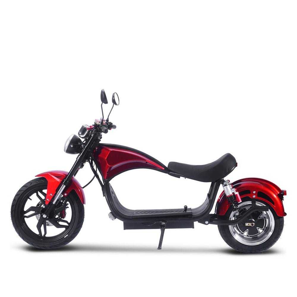 MotoTec Raven 60V/30AH 2500W Electric Moped Motorcycle Scooter For Adults, Red (SAK48163)