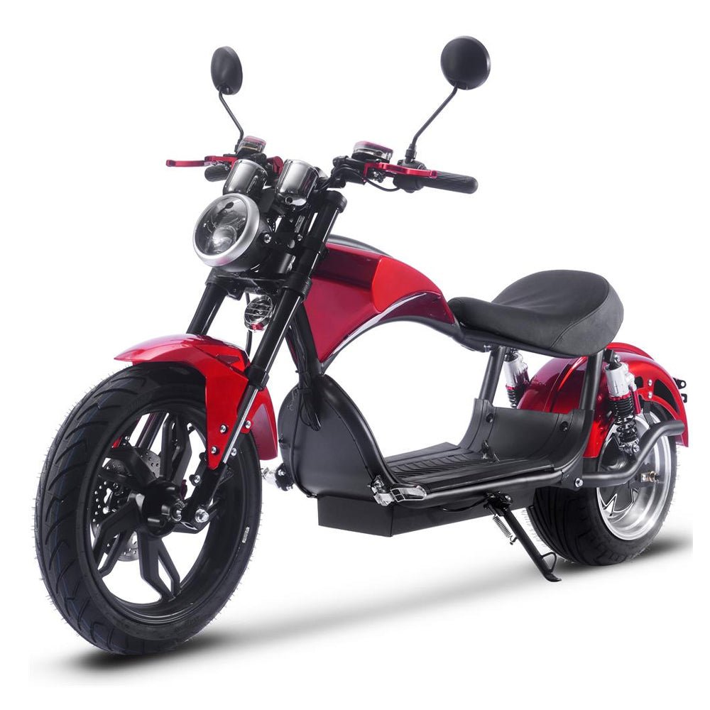MotoTec Raven 60V/30AH 2500W Electric Moped Motorcycle Scooter For Adults, Red (SAK48163)