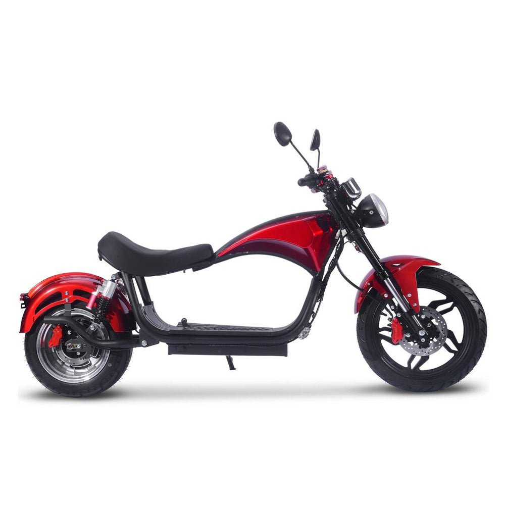 MotoTec Raven 60V/30AH 2500W Electric Moped Motorcycle Scooter For Adults, Red (SAK48163)