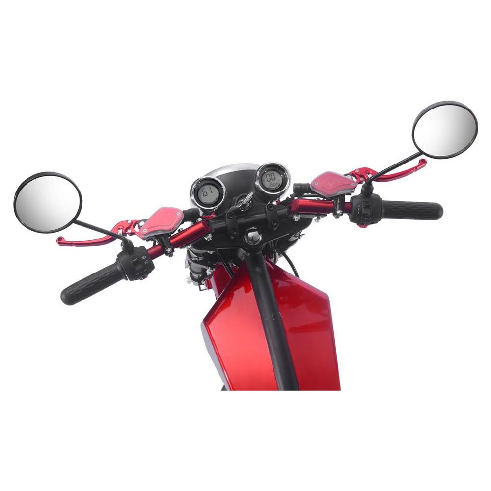 MotoTec Raven 60V/30AH 2500W Electric Moped Motorcycle Scooter For Adults, Red (SAK48163)