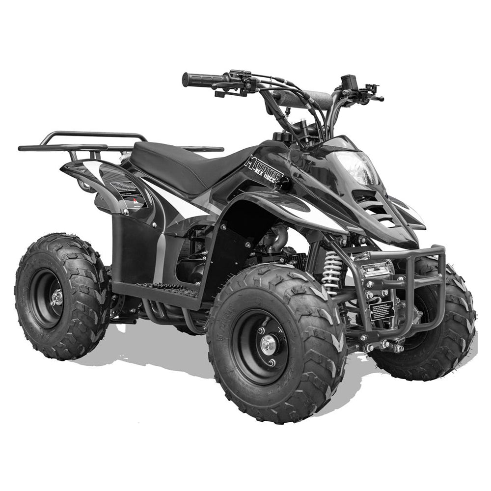 MotoTec Rex 110CC 4-Stroke Mini Kids 4 Wheeler Gas ATV Quad, Black (95316842)