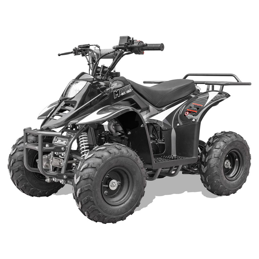MotoTec Rex 110CC 4-Stroke Mini Kids 4 Wheeler Gas ATV Quad, Black (95316842)