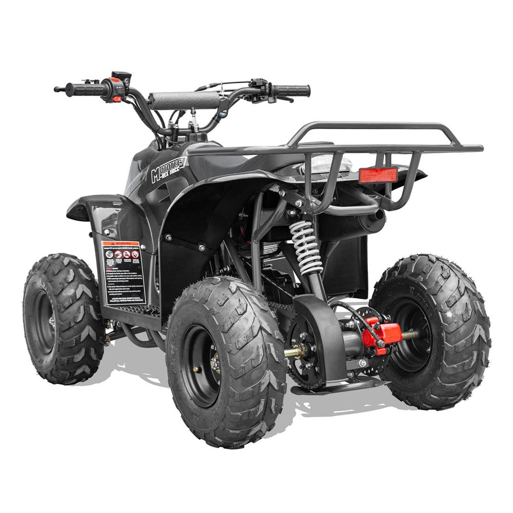 MotoTec Rex 110CC 4-Stroke Mini Kids 4 Wheeler Gas ATV Quad, Black (95316842)