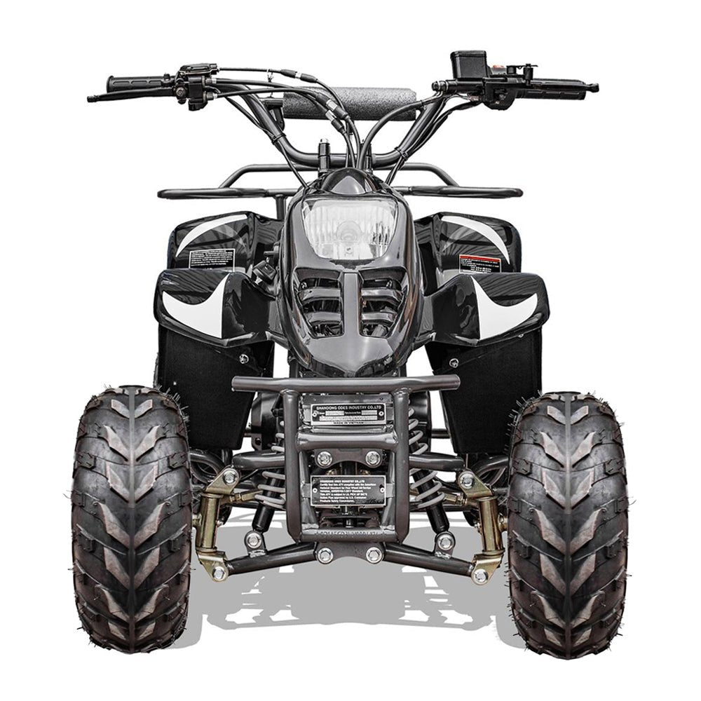 MotoTec Rex 110CC 4-Stroke Mini Kids 4 Wheeler Gas ATV Quad, Black (95316842)