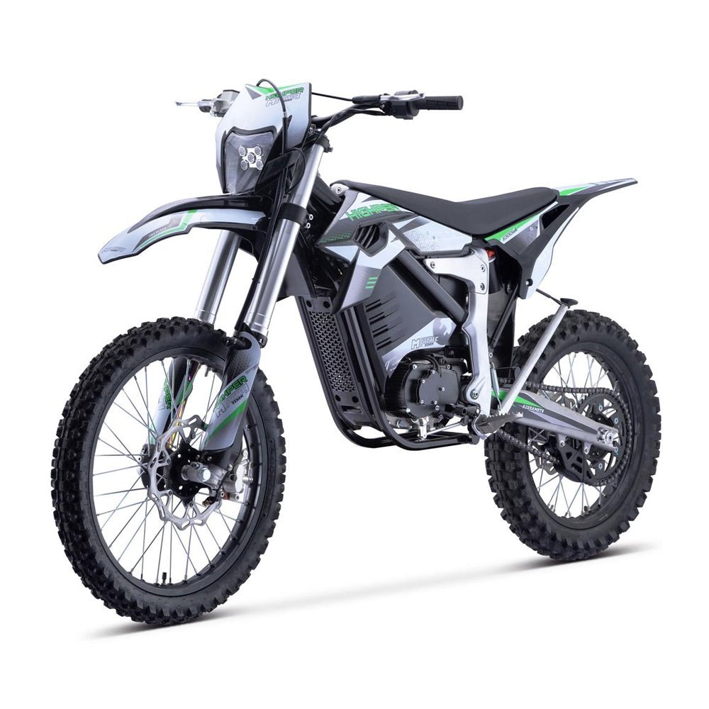 MotoTec Venom High-Performance 72V/12000W Electric Dirt Bike, White (97314685)