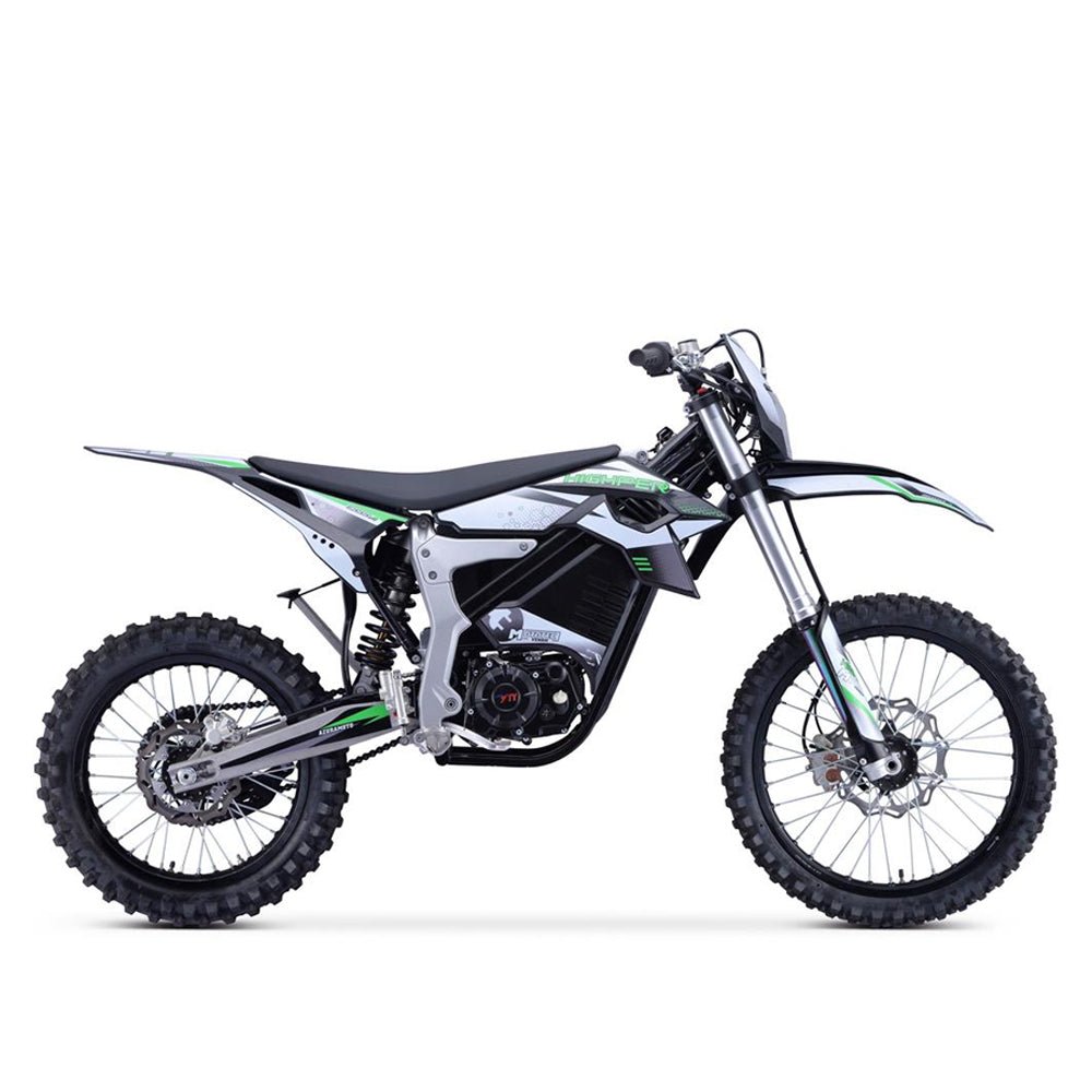 MotoTec Venom High-Performance 72V/12000W Electric Dirt Bike, White (97314685)