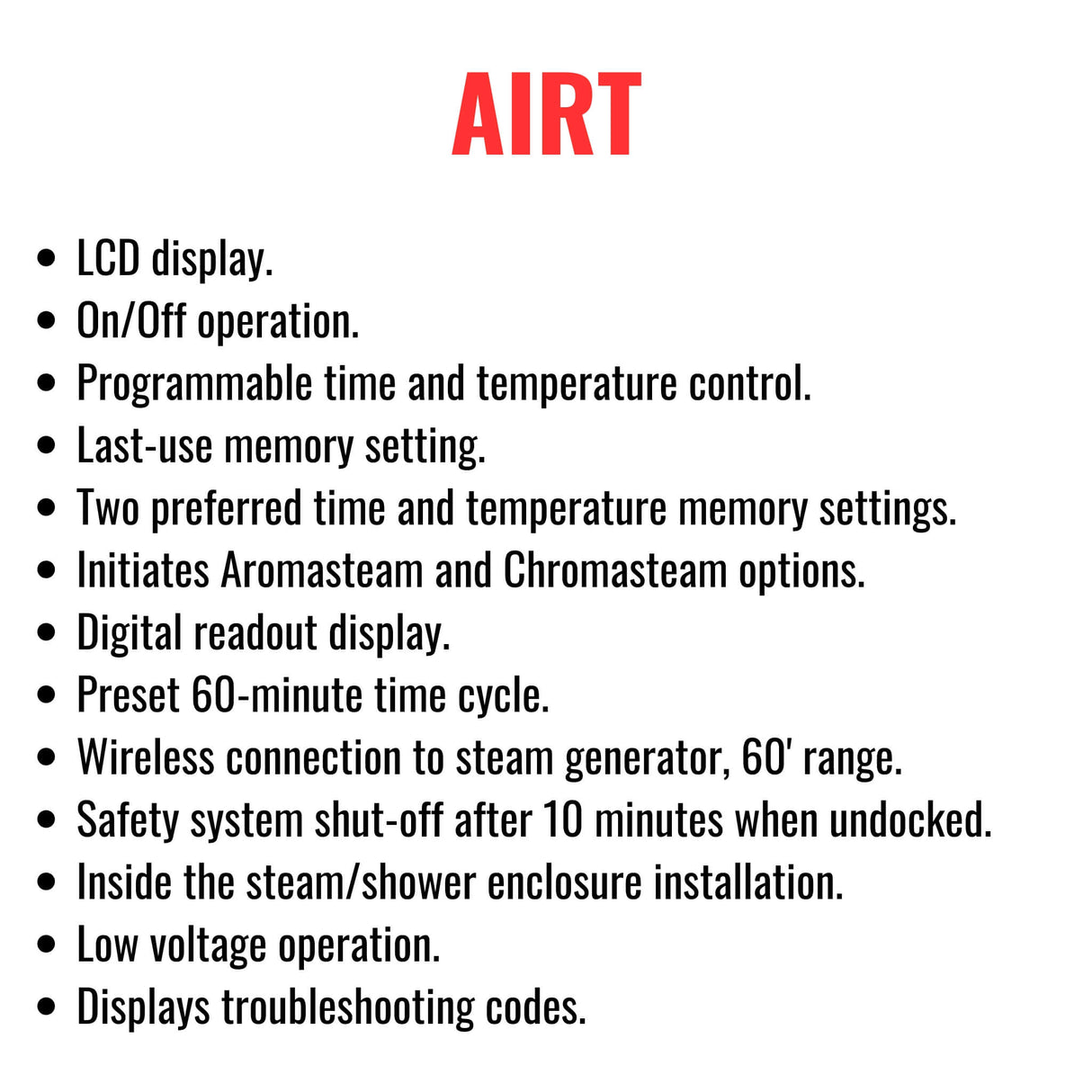 Mr.Steam MS-E Series Steam Home Shower Stainless Steel Generator With LED Display (SAK92310)