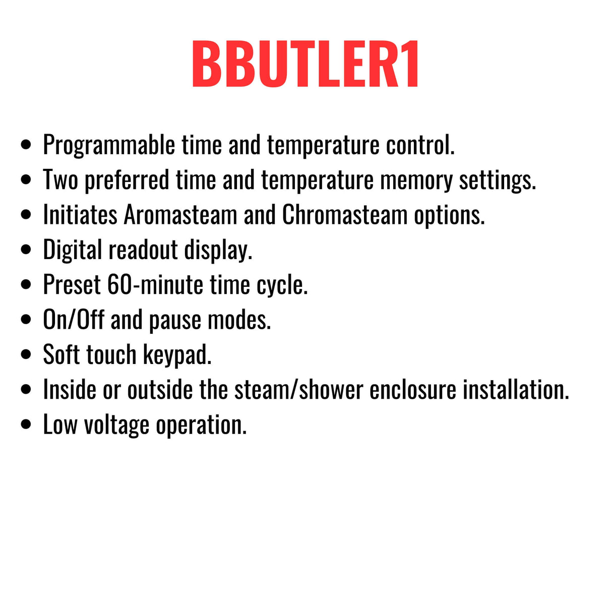 Mr.Steam MS-E Series Steam Home Shower Stainless Steel Generator With LED Display (SAK92310)