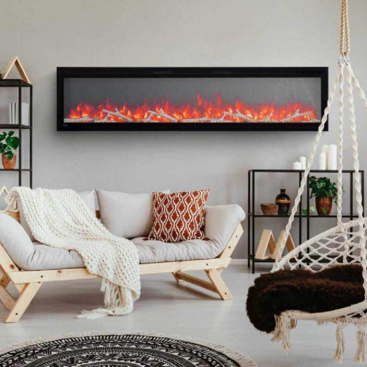 Napoleon Entice Wall-Hanging Electric Fireplace With Multi-Function Remote Control
