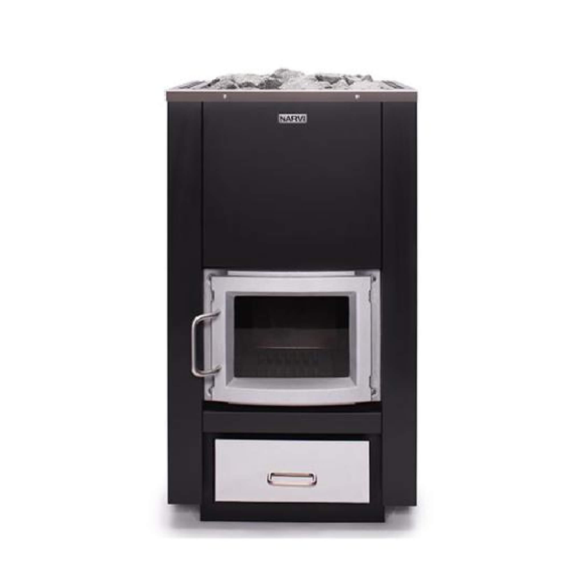 Narvi 30/50 Wood-Burning Sauna Stove With Sauna Stones (SAK57961)