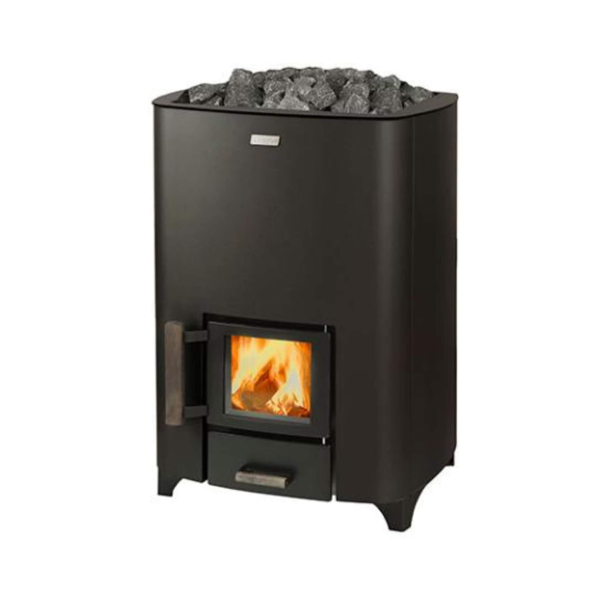 Narvi NC Black Wood-Burning Sauna Stove With Stones (SAK45812)
