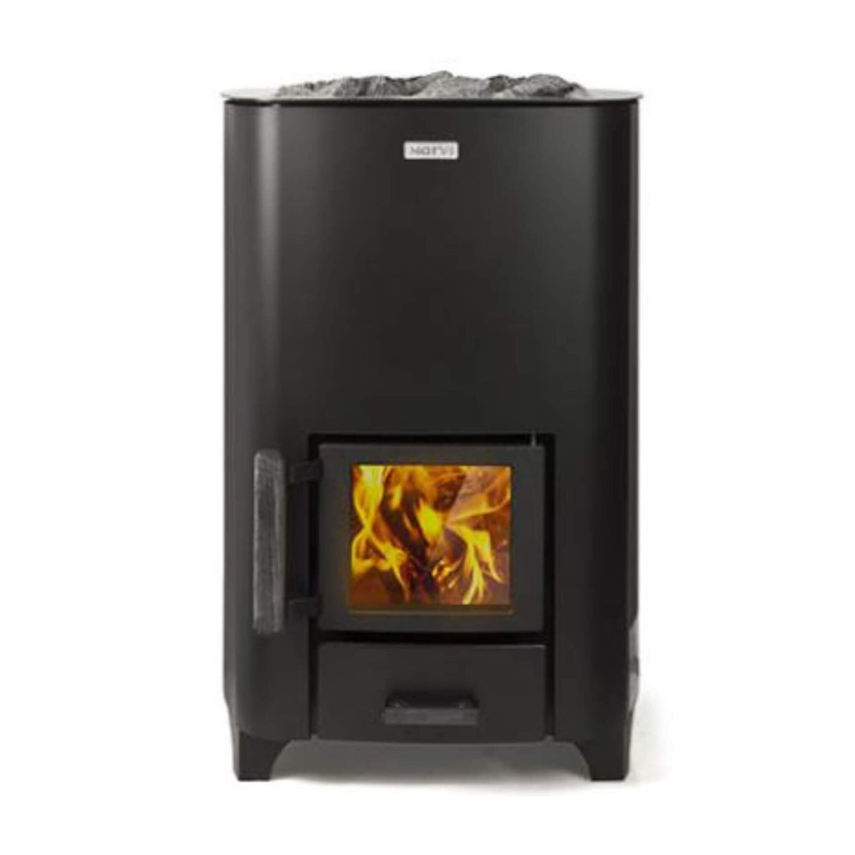 Narvi NC Black Wood-Burning Sauna Stove With Stones (SAK45812)