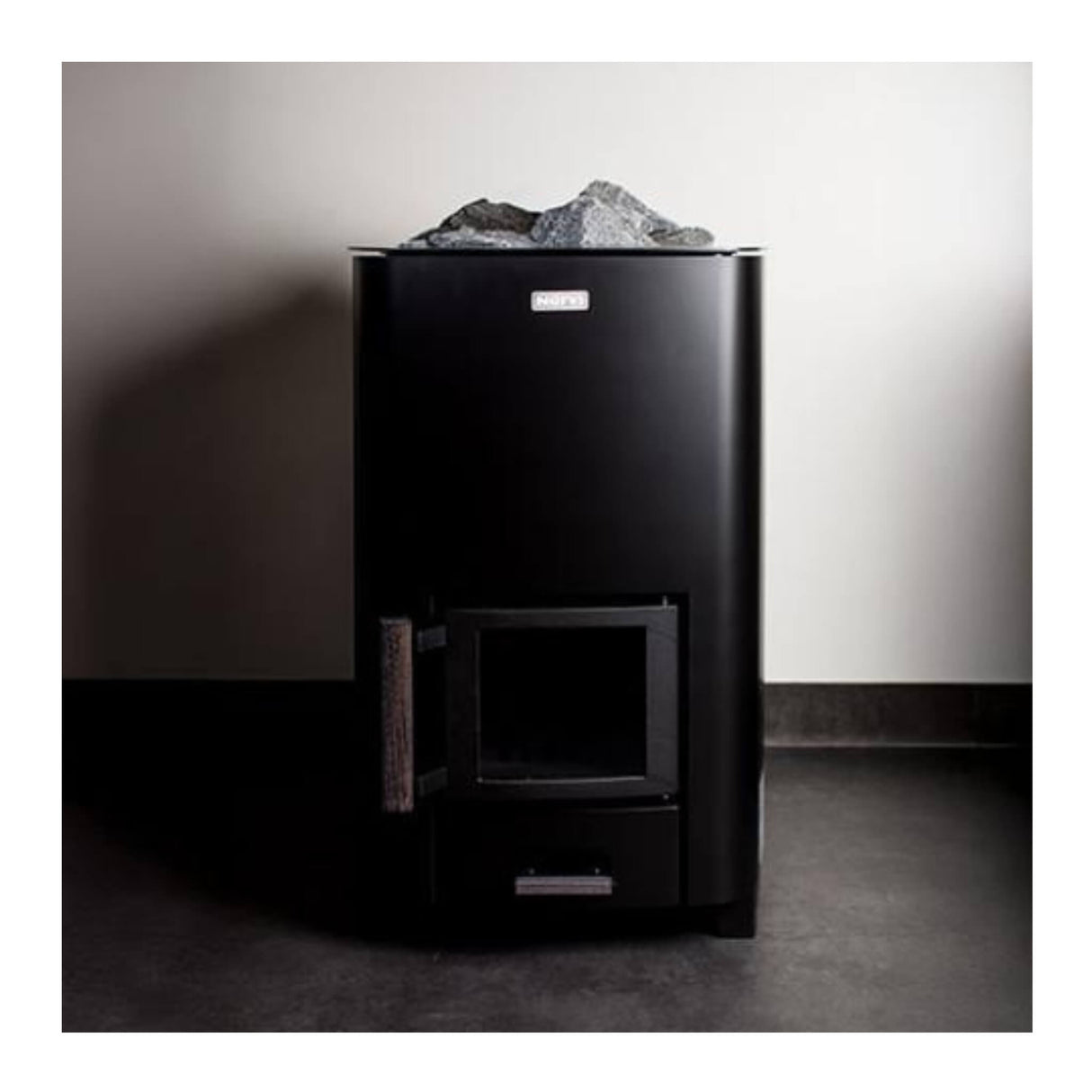 Narvi NC Black Wood-Burning Sauna Stove With Stones (SAK45812)