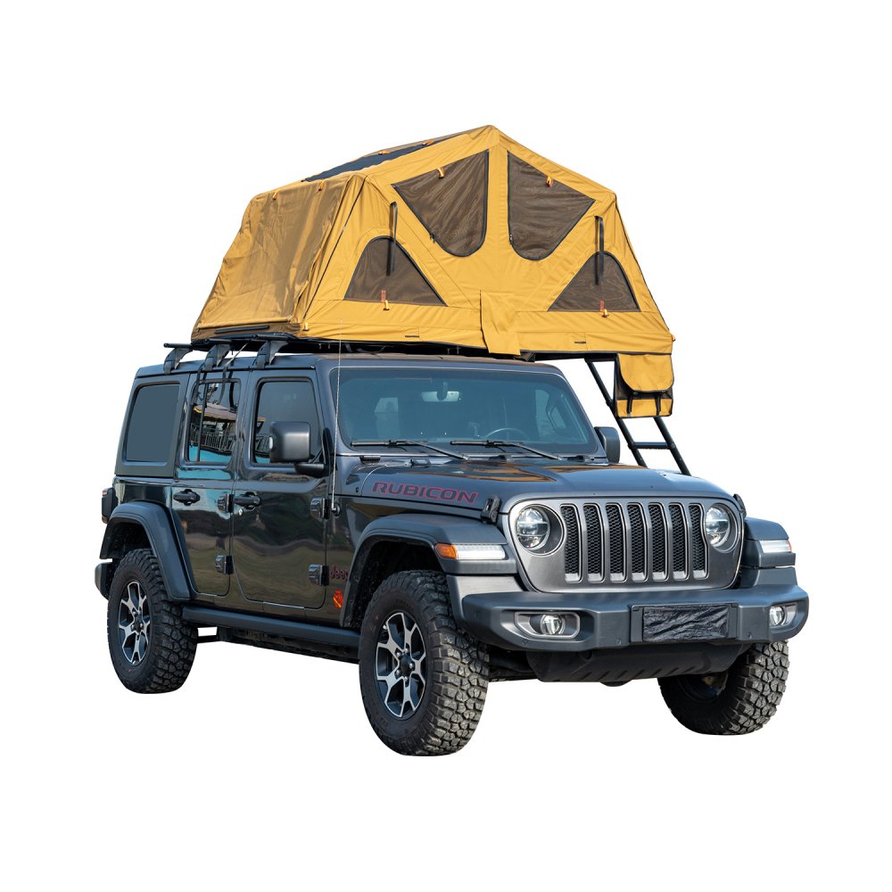 Naturnest Andromeda Khaki Soft Shell Rooftop Tent With Large Panoramic Skylight & YKK Doors (SAK72384)