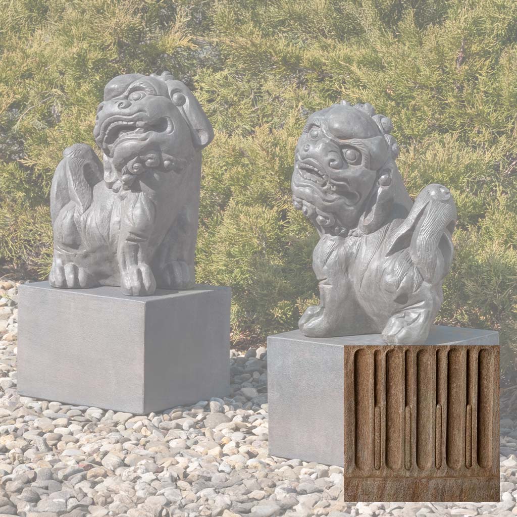 Campania Japanese Foo Dogs Set Garden Statue - OR-196 SET