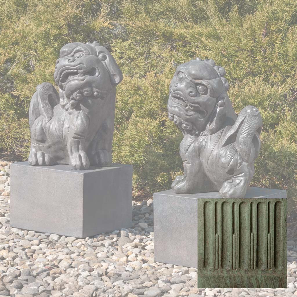 Campania Japanese Foo Dogs Set Garden Statue - OR-196 SET