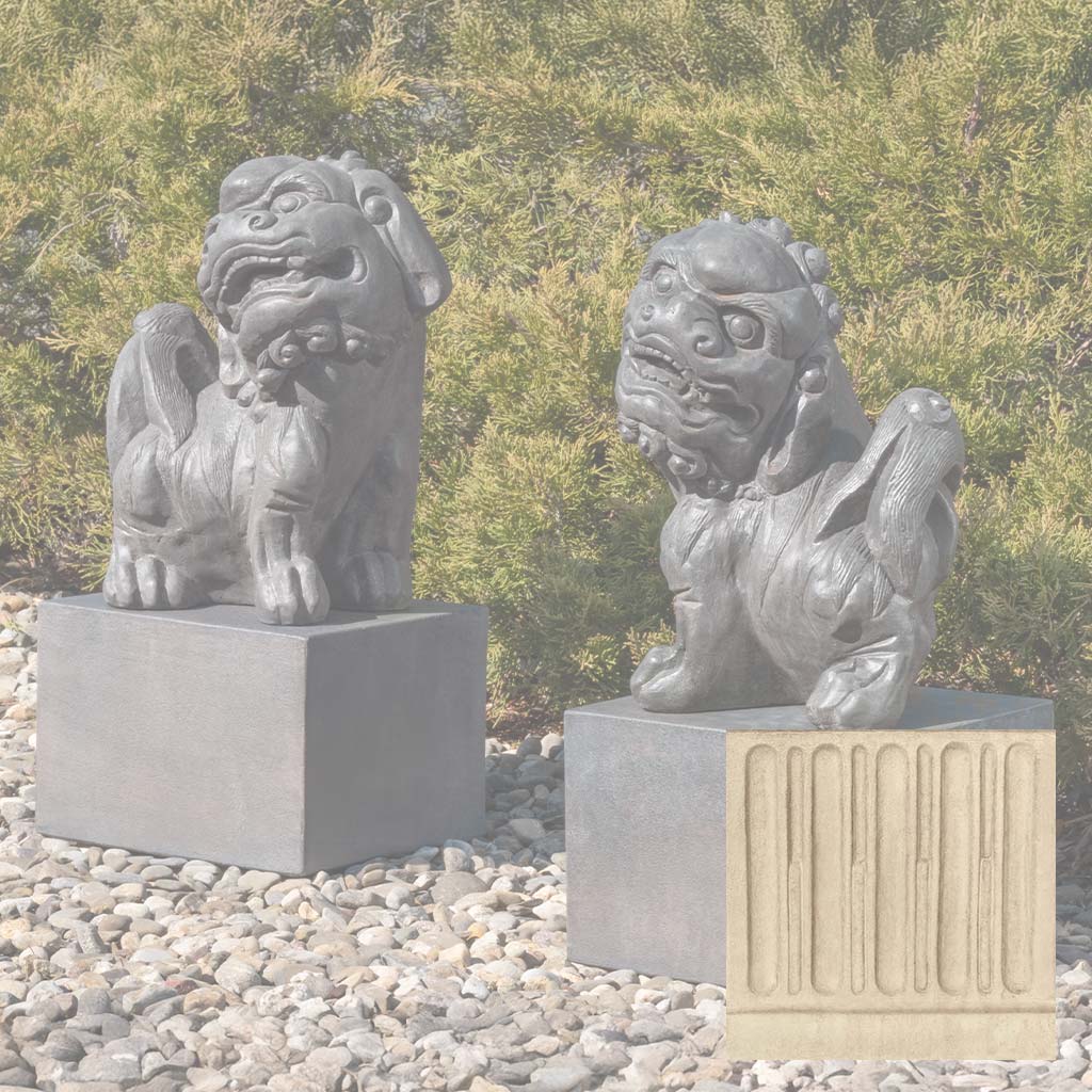Campania Japanese Foo Dogs Set Garden Statue - OR-196 SET