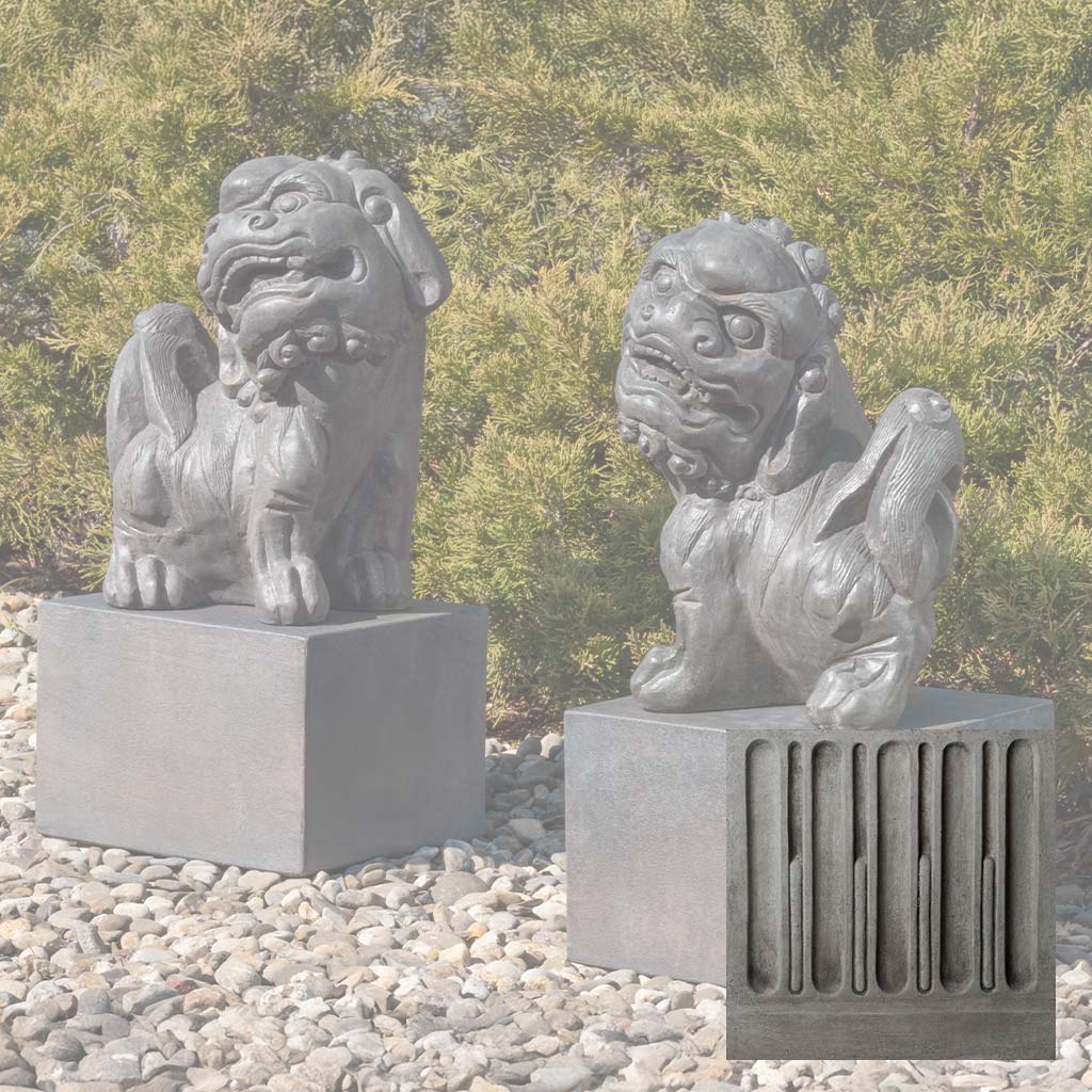 Campania Japanese Foo Dogs Set Garden Statue - OR-196 SET