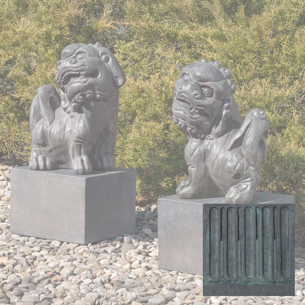 Campania Japanese Foo Dogs Set Garden Statue - OR-196 SET