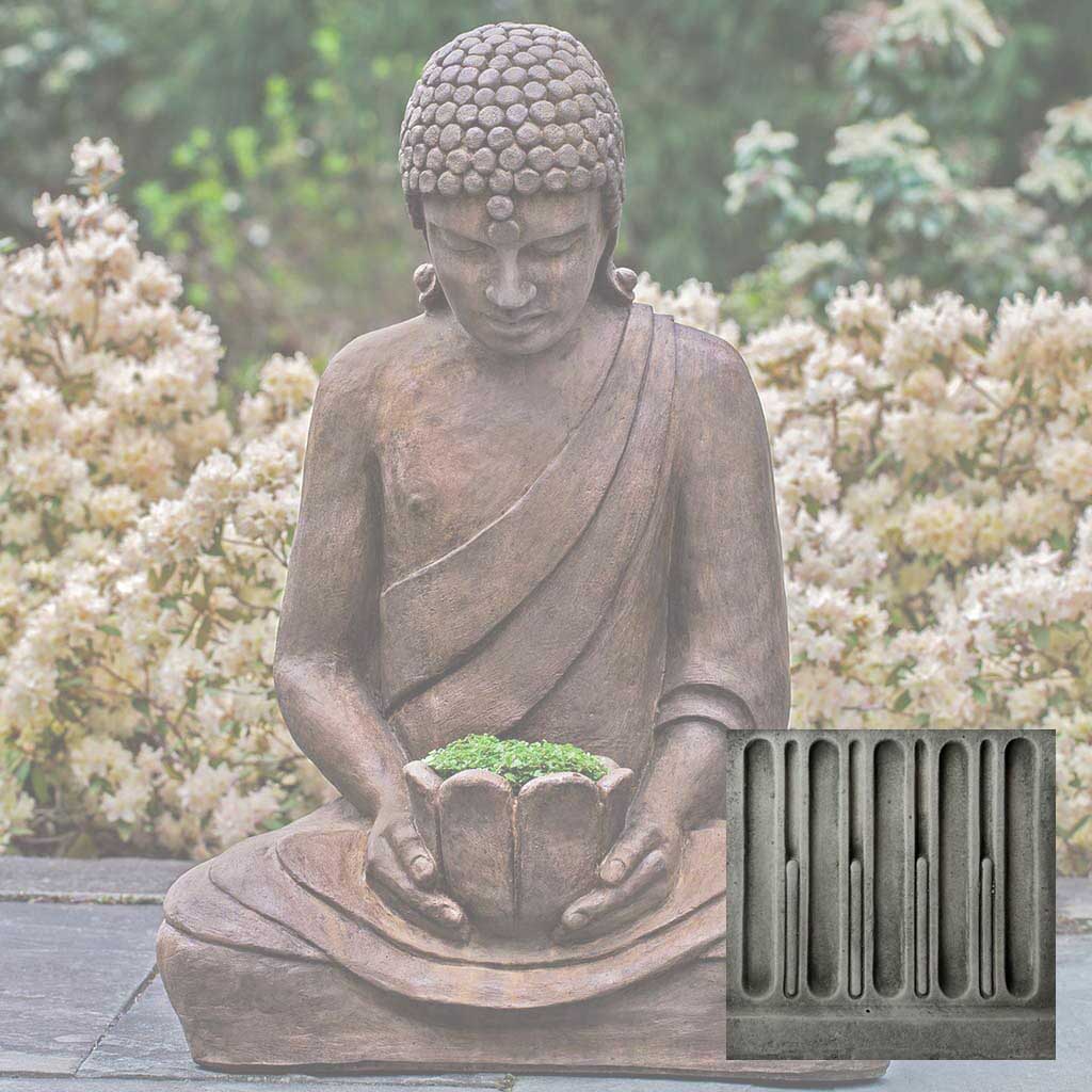 Campania Lotus Buddha Garden Statue - OR-155