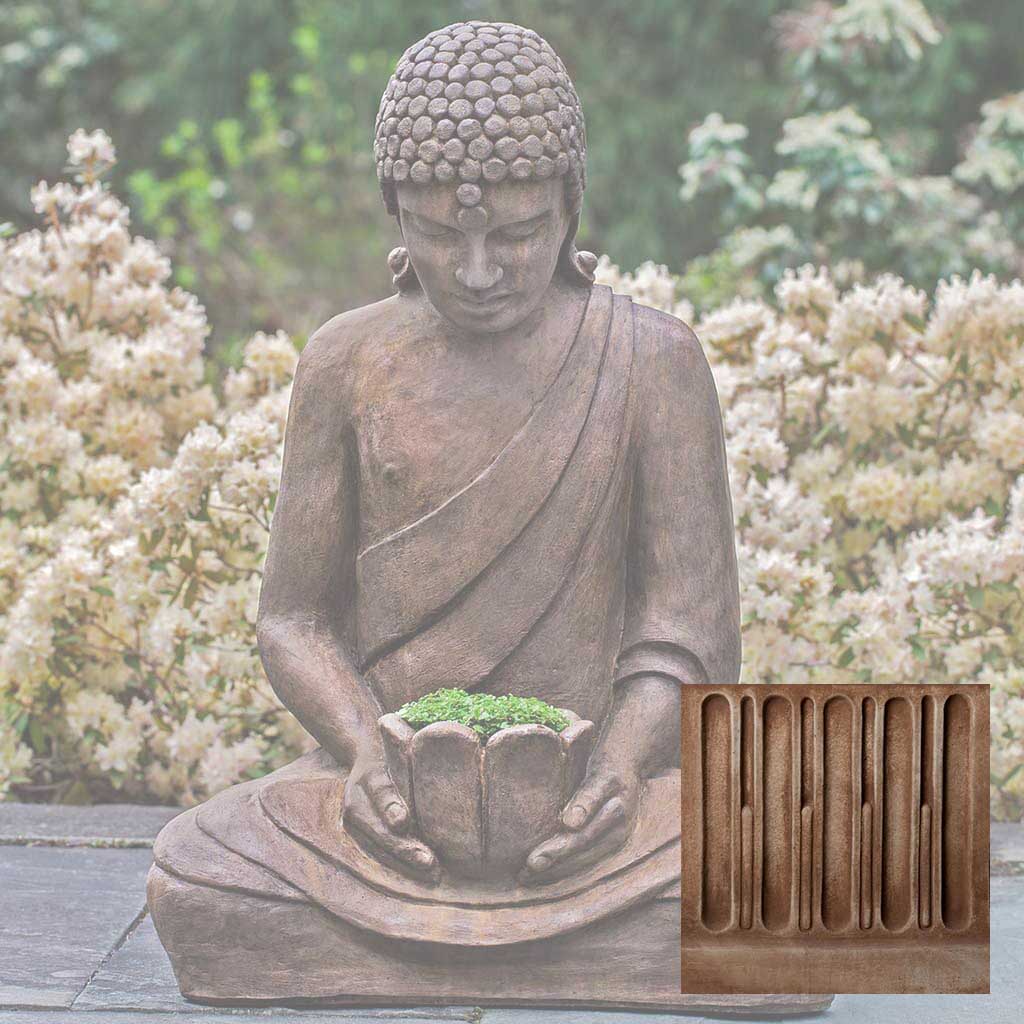 Campania Lotus Buddha Garden Statue - OR-155