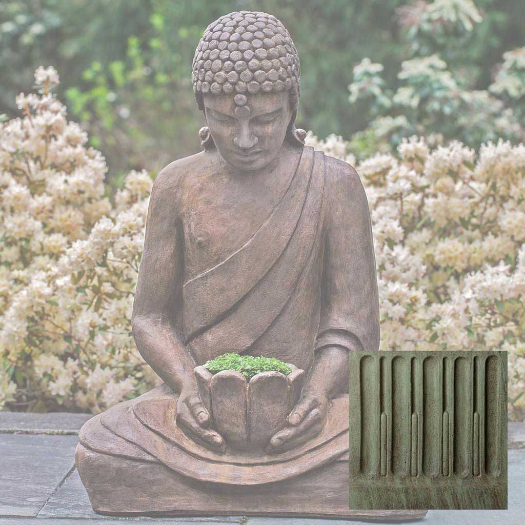 Campania Lotus Buddha Garden Statue - OR-155