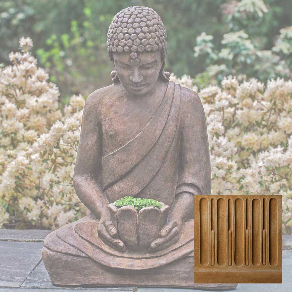 Campania Lotus Buddha Garden Statue - OR-155