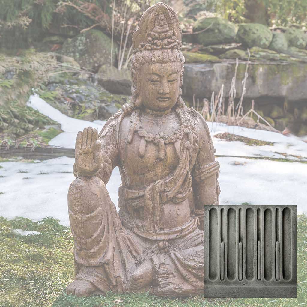 Campania Antique Quan Yin Buddha Garden Statue - OR-165