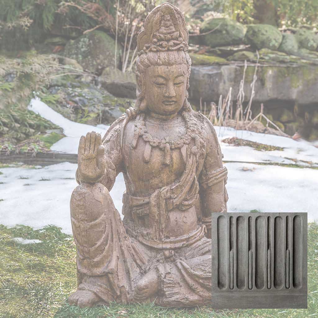 Campania Antique Quan Yin Buddha Garden Statue - OR-165
