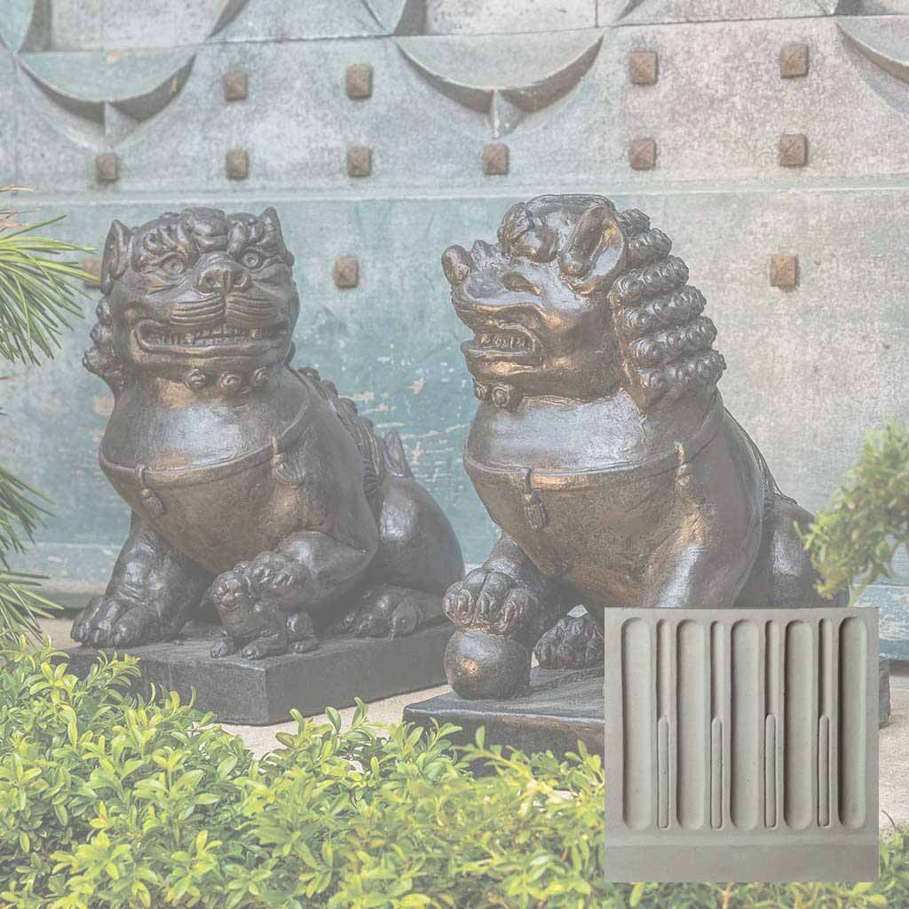 Campania Traditional Foo Dog Set Garden Statue - OR-175 SET