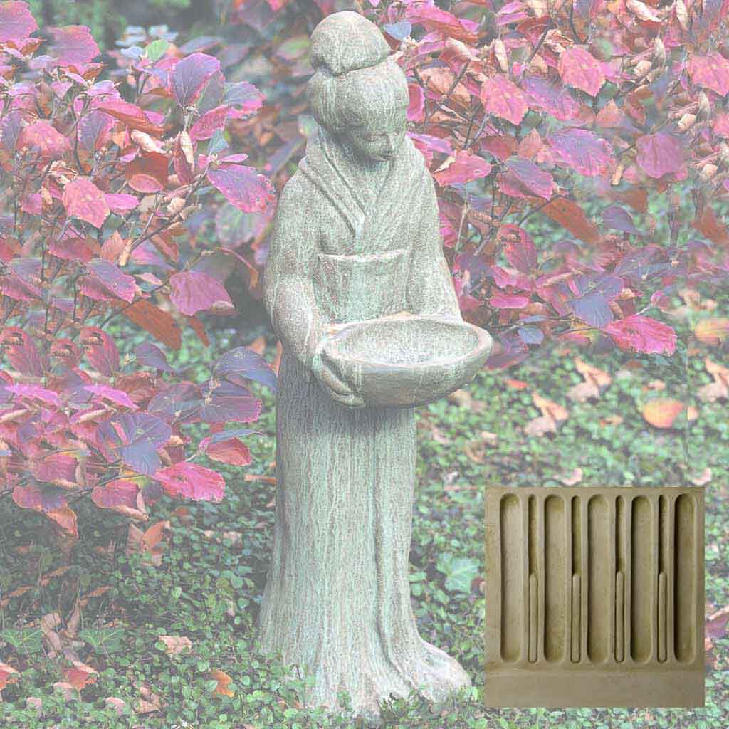 Campania Oriental Maiden w/Bowl Garden Statue - OR-31