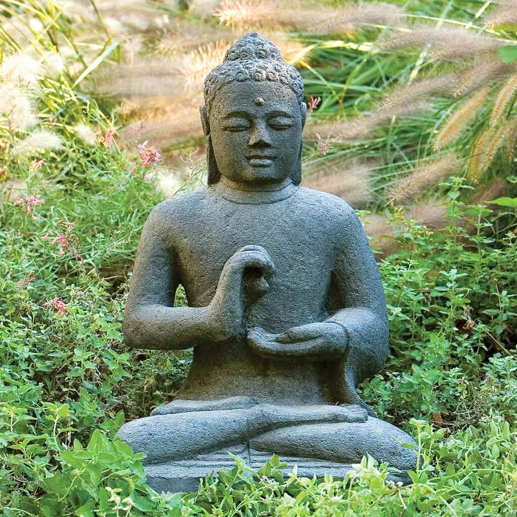 Campania Indonesian Seated Buddha Garden Statue - OR-39