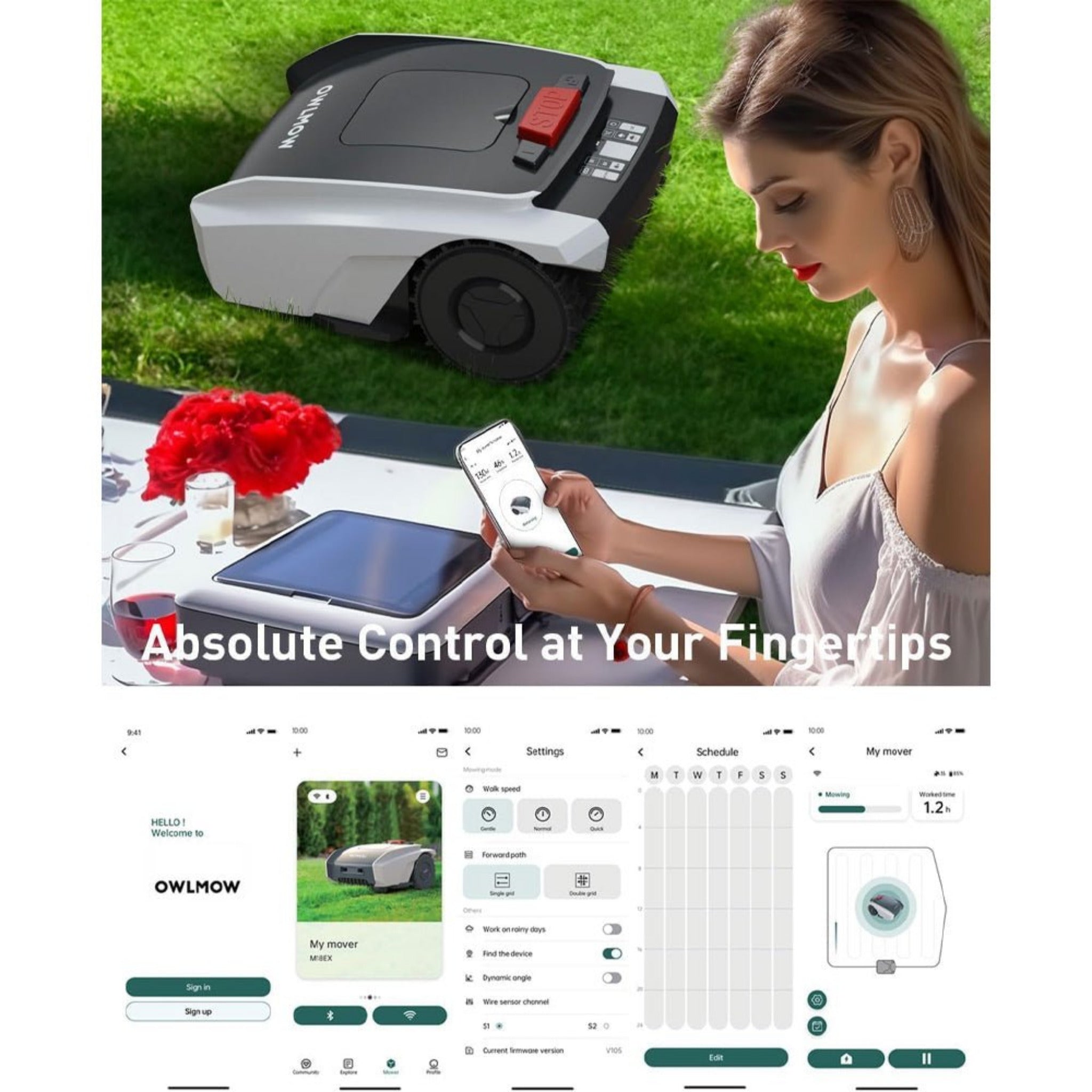 Owlmow Automatic Robot Lawn Mower With GPS Navigation And App Control (97253841)