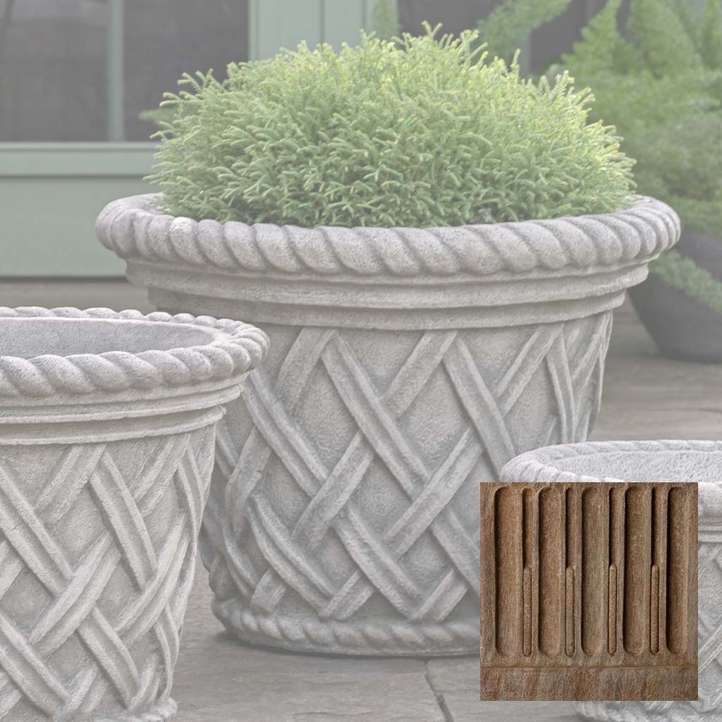 Campania English Weave Planter - P-133