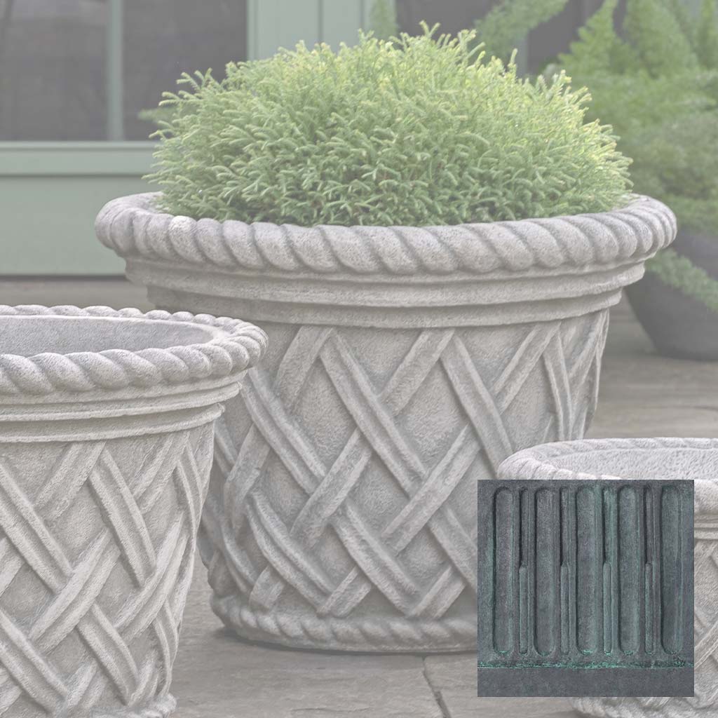 Campania English Weave Planter - P-133