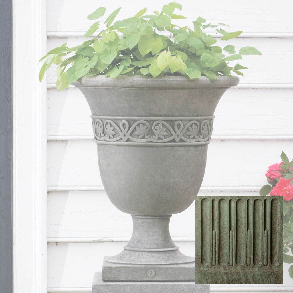 Campania Williamsburg Strapwork Leaf Urn - P-457
