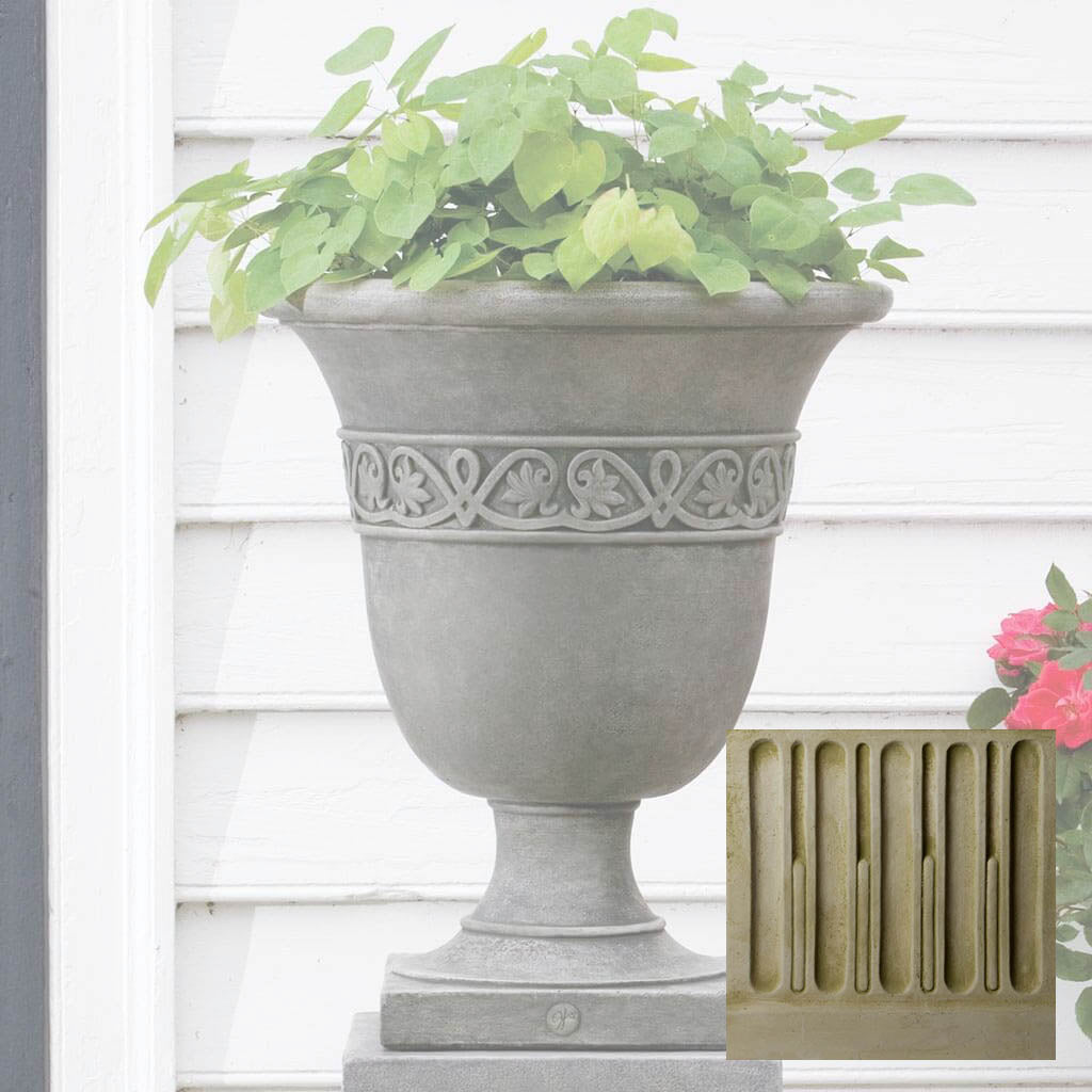 Campania Williamsburg Strapwork Leaf Urn - P-457