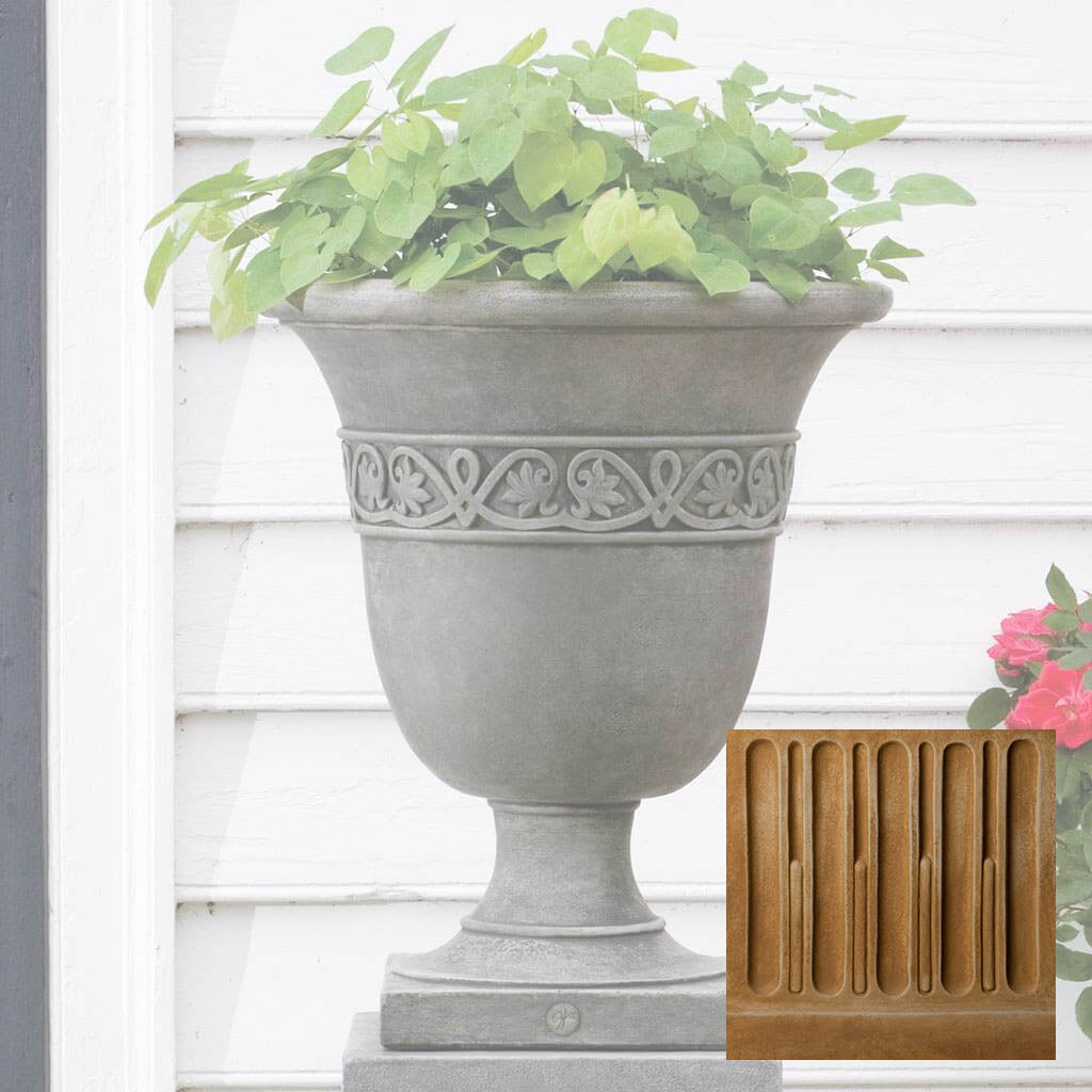 Campania Williamsburg Strapwork Leaf Urn - P-457