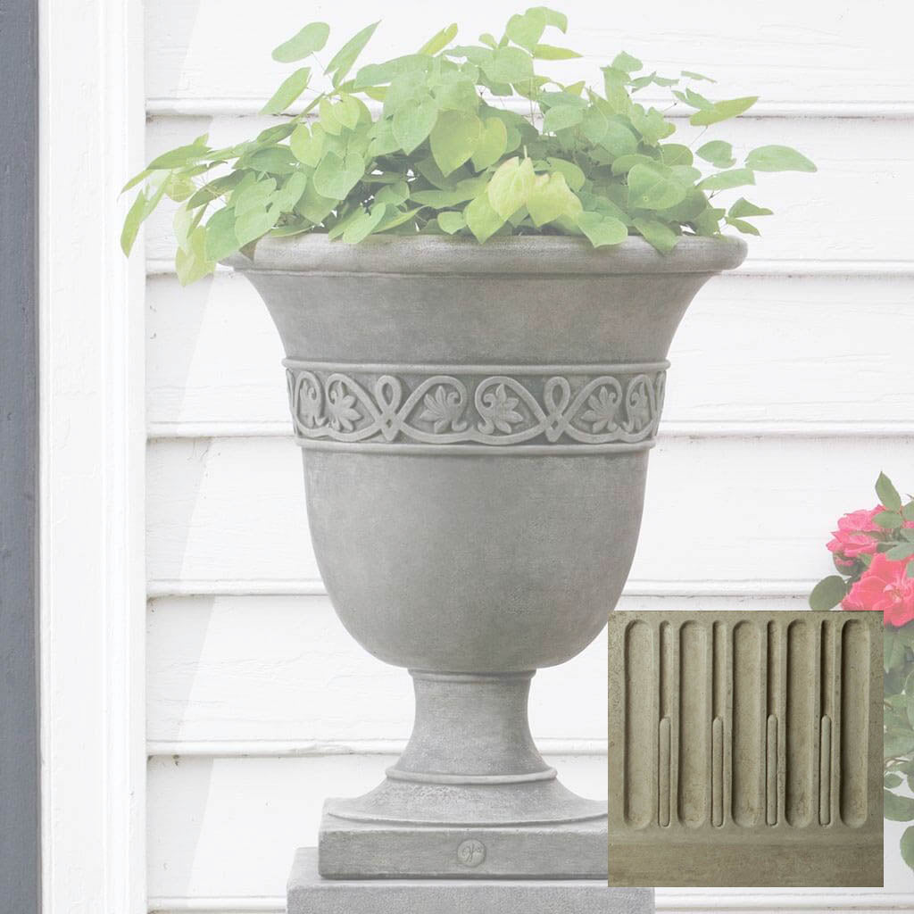 Campania Williamsburg Strapwork Leaf Urn - P-457
